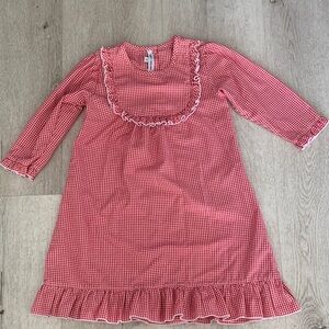 Sweet Dreams Girls 3T Christmas Gingham Plaid Ruffle Long Dress